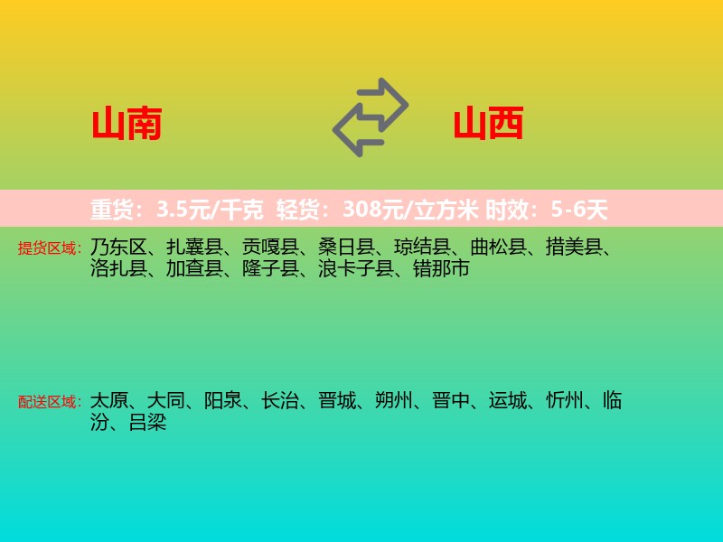山南到山西长途搬家