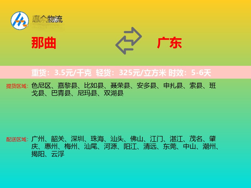 那曲到广东轿车托运
