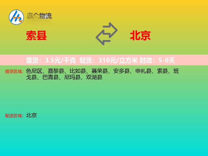 索县到北京长途搬家