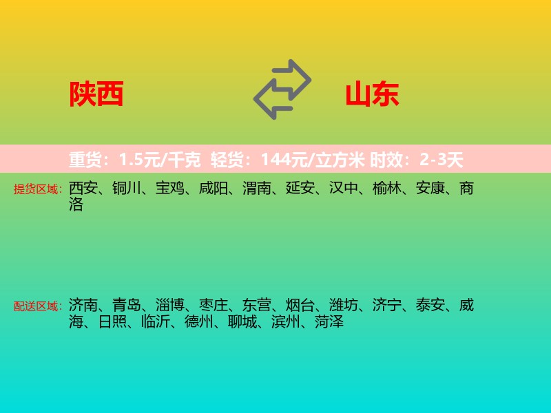 陕西到山东长途搬家