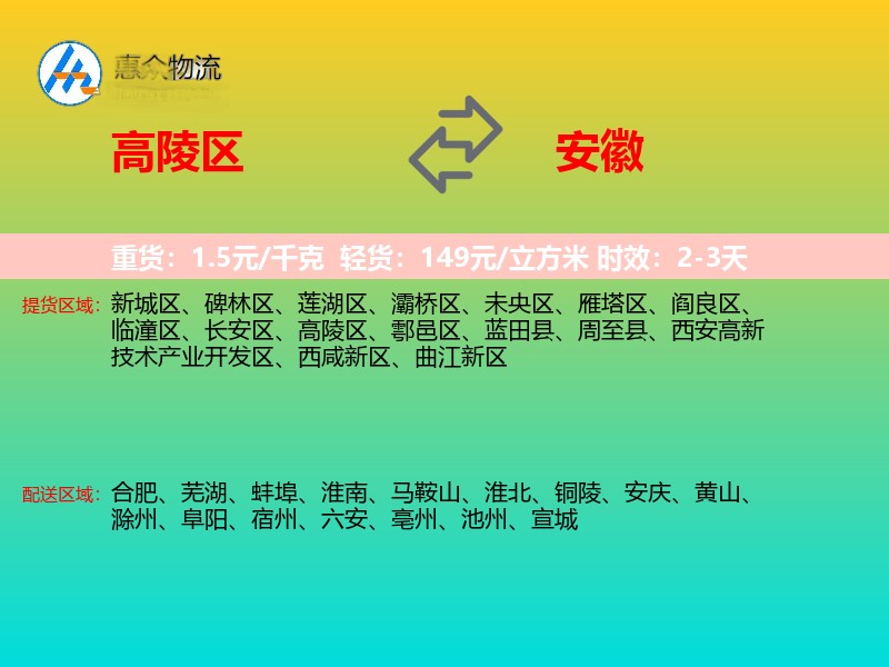 高陵区到安徽长途搬家