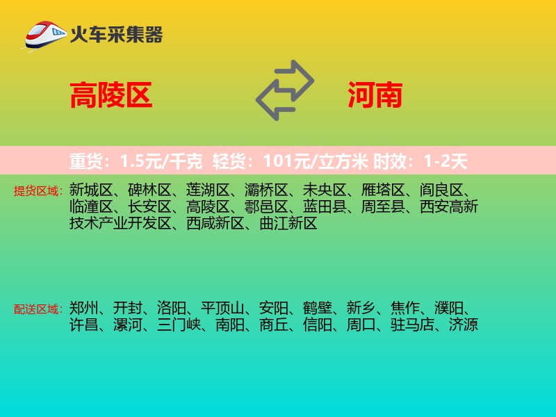 高陵区到河南长途搬家