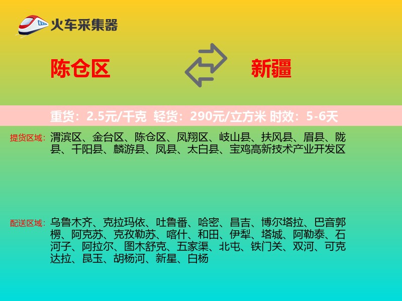 陈仓区到新疆物流专线