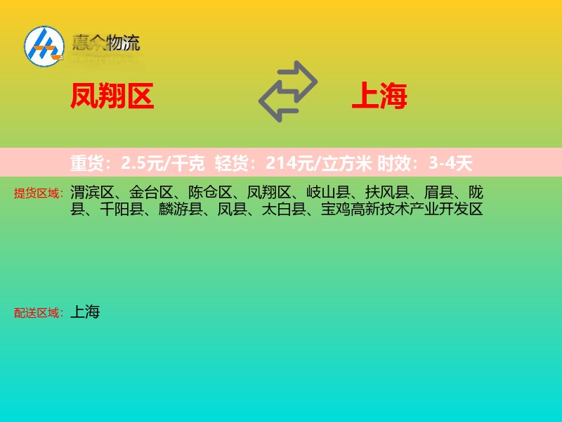 凤翔区到上海长途搬家