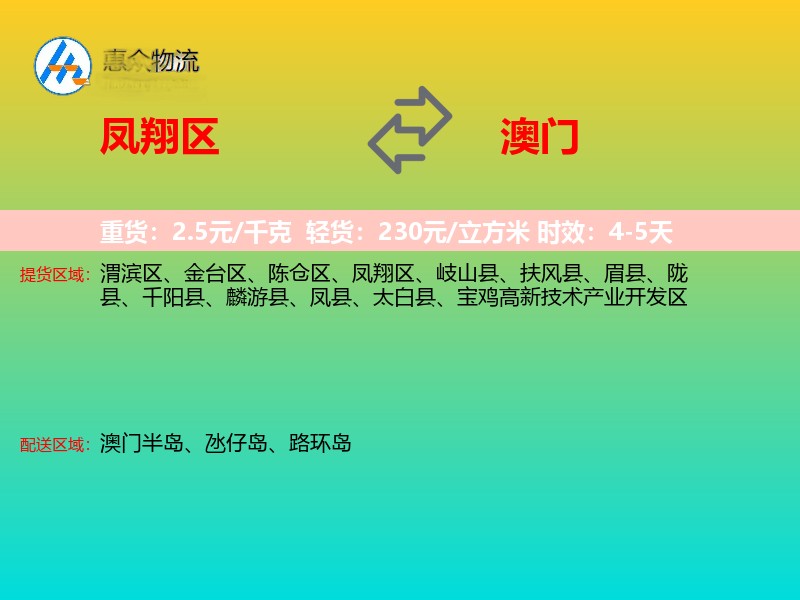 凤翔区到澳门长途搬家