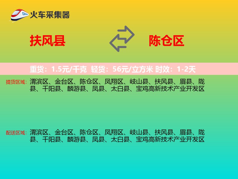扶风县到陈仓区物流专线