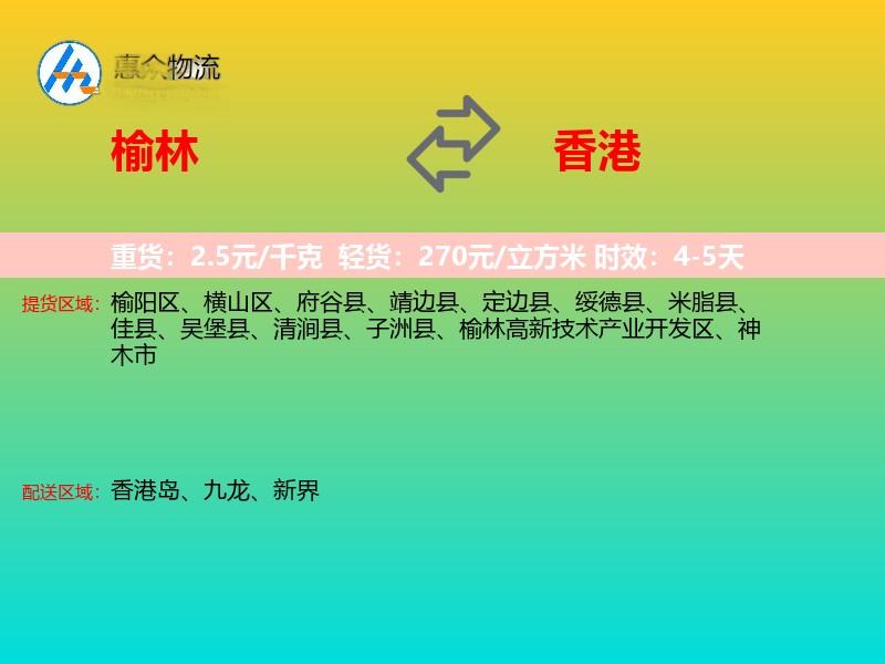 榆林到香港轿车托运