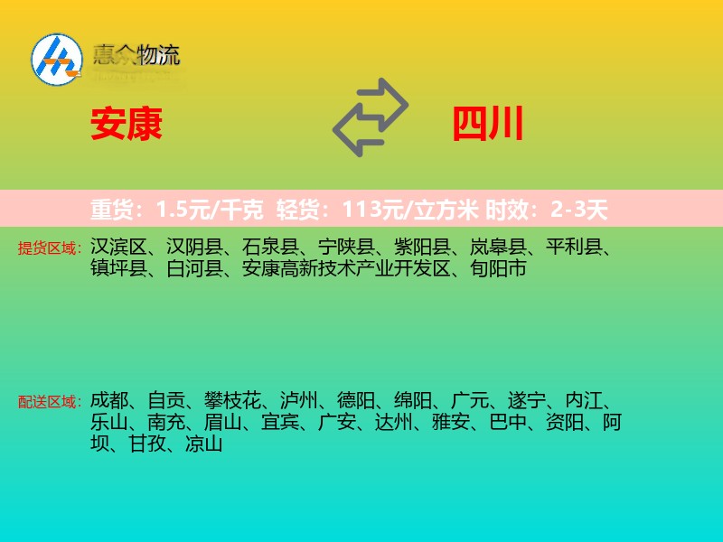 安康到四川长途搬家