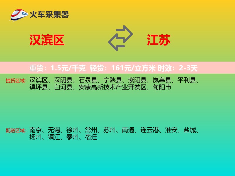 汉滨区到江苏长途搬家