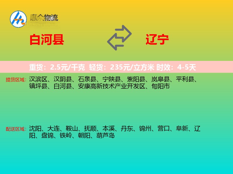 白河县到辽宁长途搬家