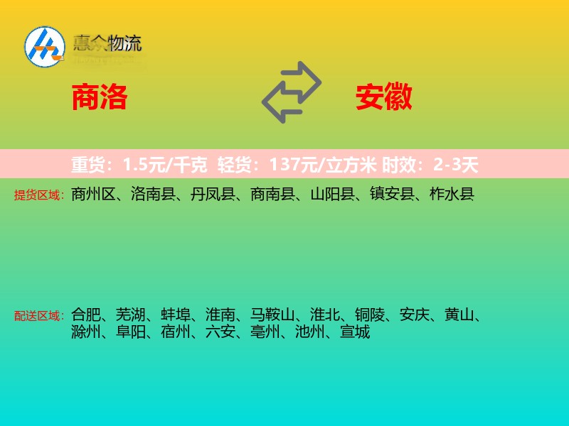 商洛到安徽长途搬家