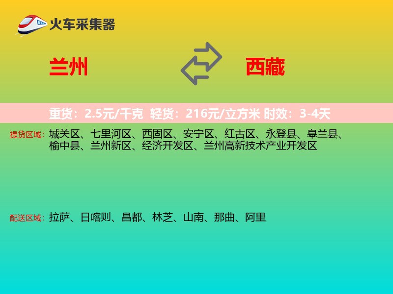兰州到西藏长途搬家