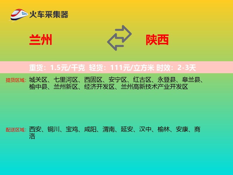 兰州到陕西长途搬家