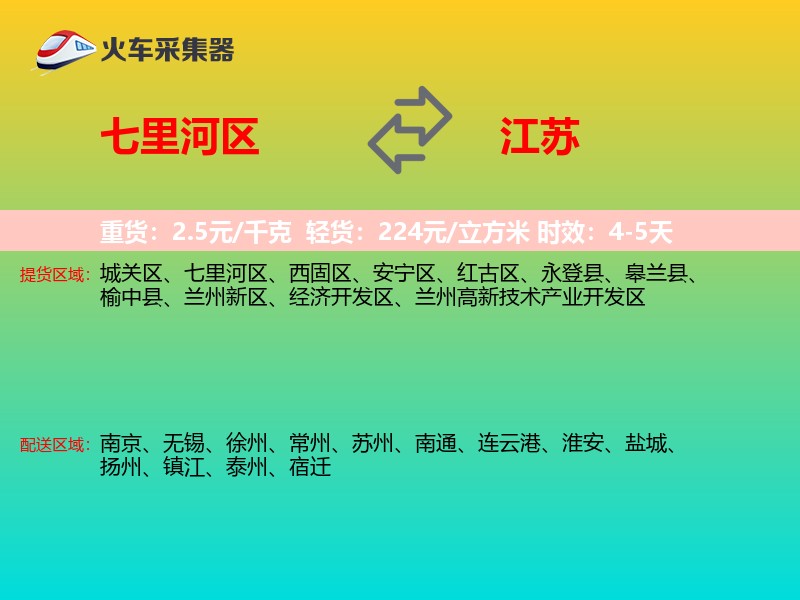 七里河区到江苏长途搬家