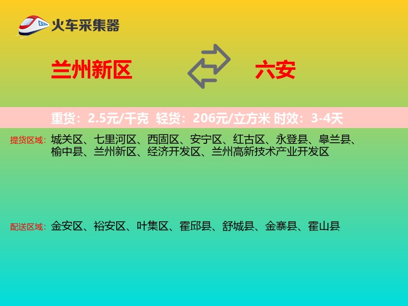 兰州新区到六安物流专线