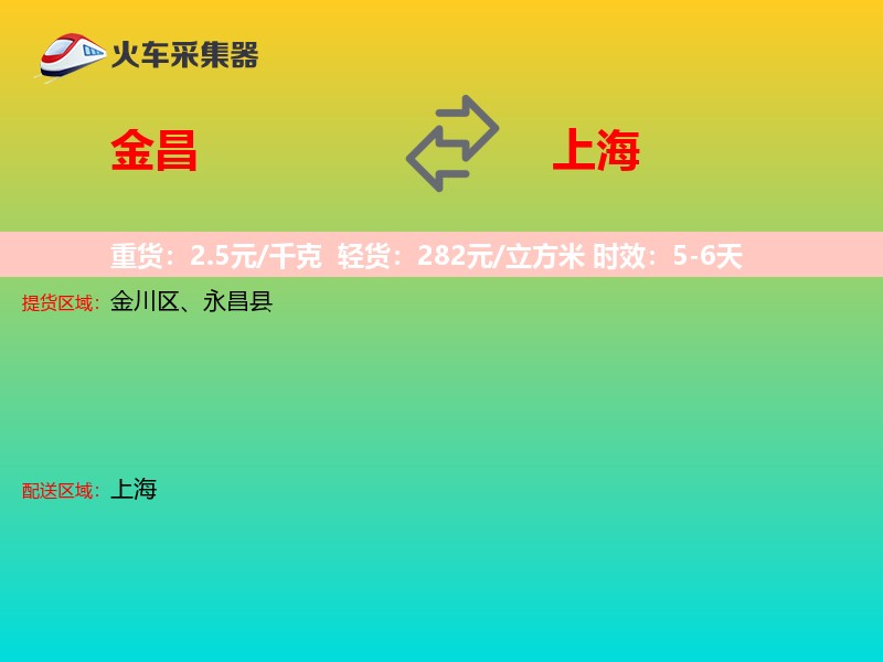 金昌到上海长途搬家