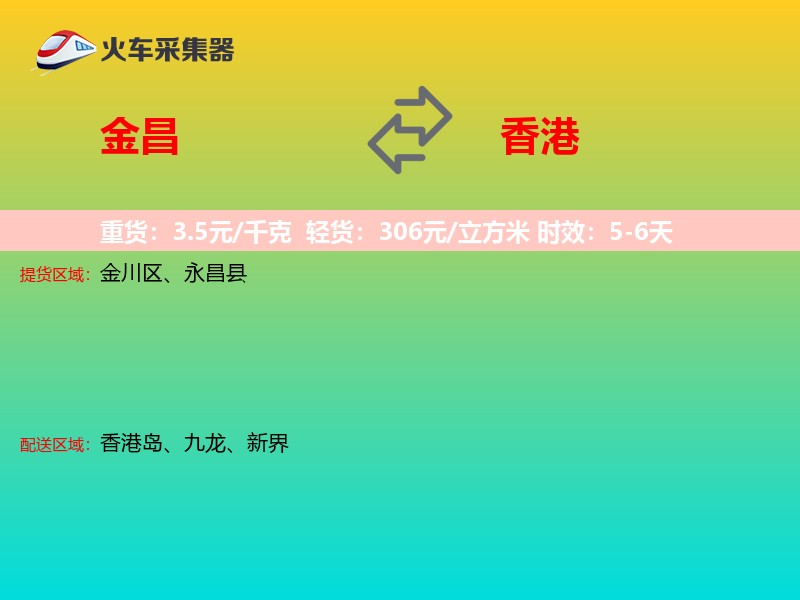 金昌到香港轿车托运