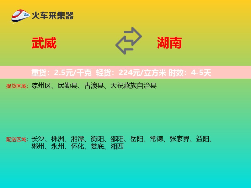 武威到湖南长途搬家