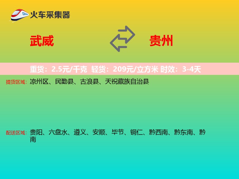 武威到贵州长途搬家