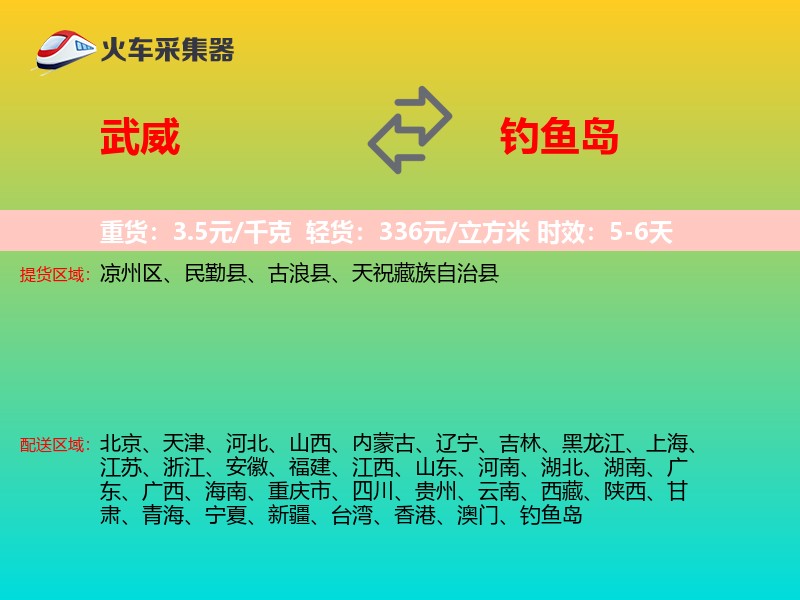 武威到钓鱼岛轿车托运