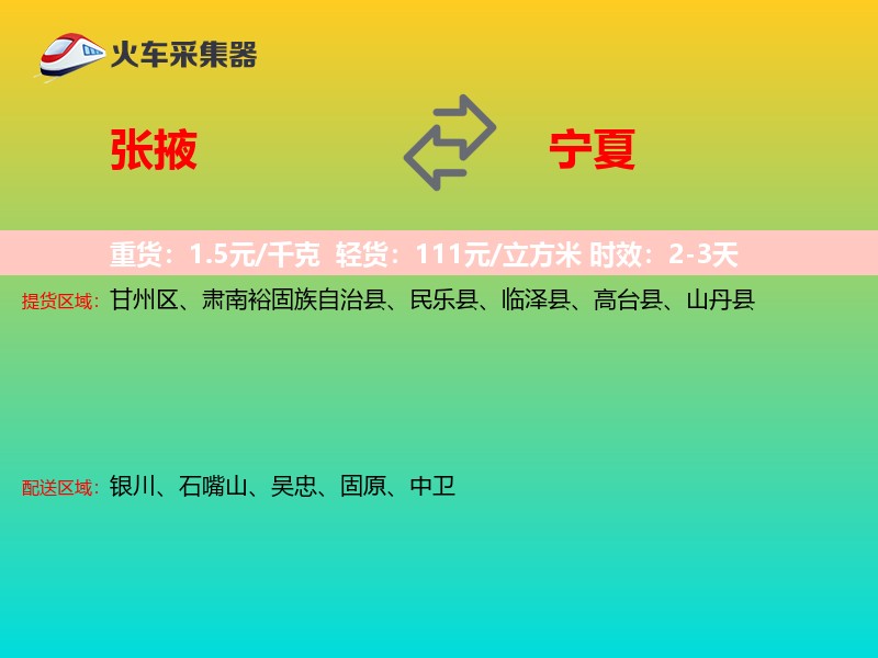 张掖到宁夏长途搬家