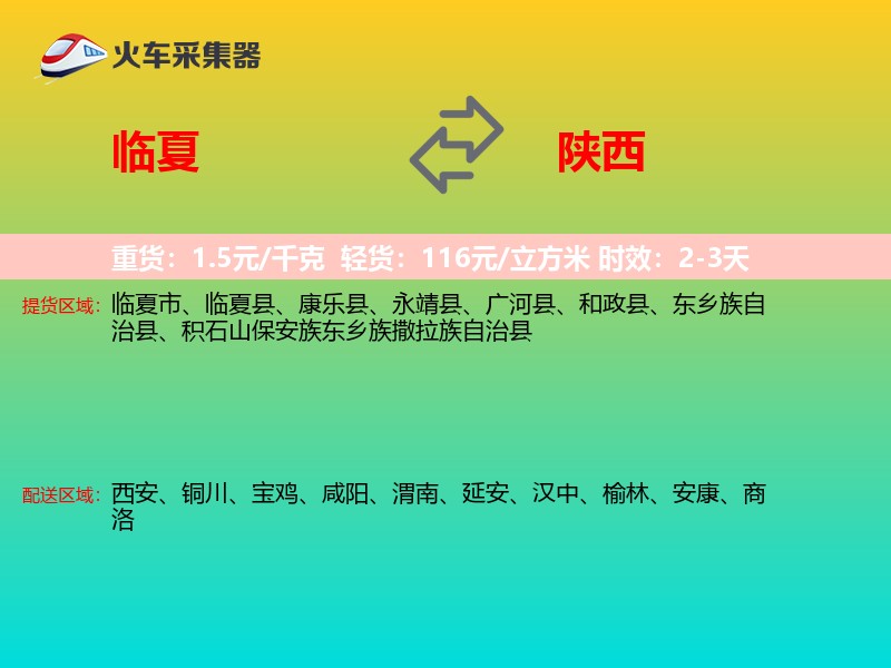 临夏到陕西轿车托运