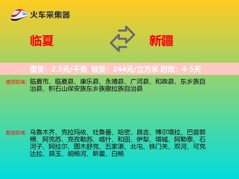临夏到新疆轿车托运