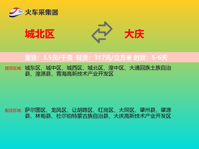 城北区到大庆物流专线
