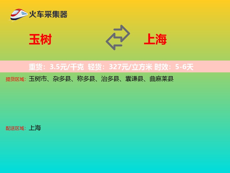 玉树到上海物流专线