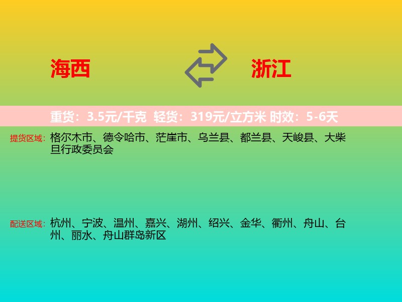 海西到浙江长途搬家