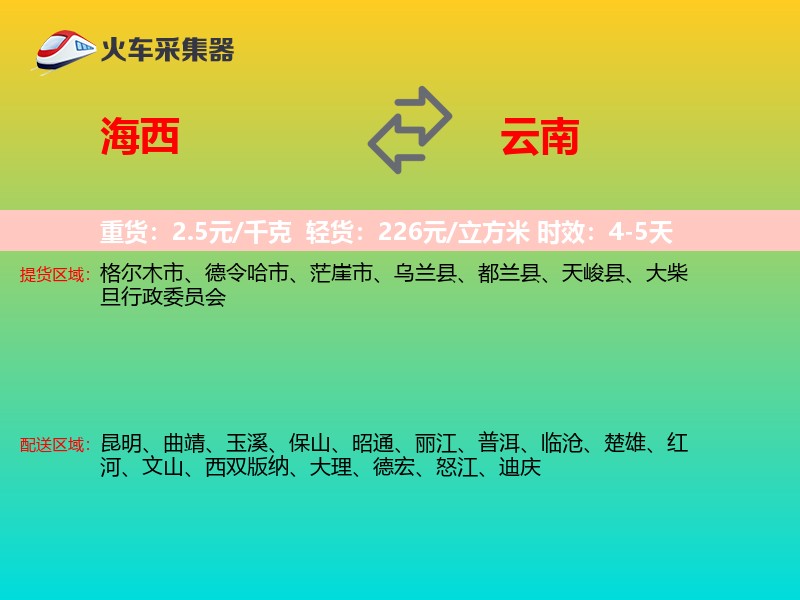 海西到云南长途搬家
