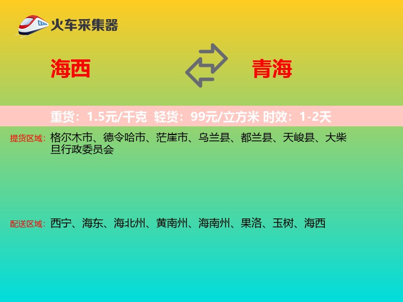 海西到青海物流专线