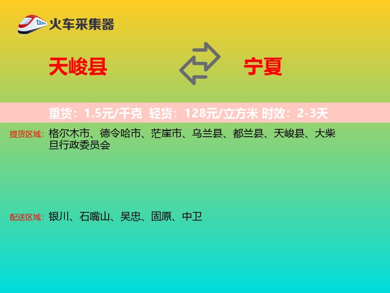 天峻县到宁夏长途搬家