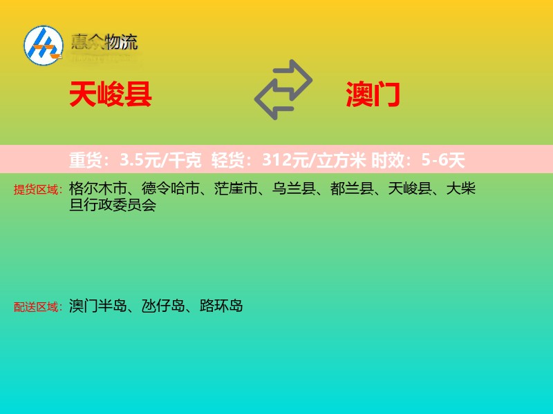 天峻县到澳门长途搬家