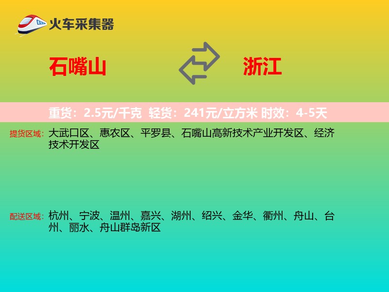 石嘴山到浙江轿车托运