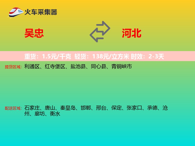 吴忠到河北长途搬家