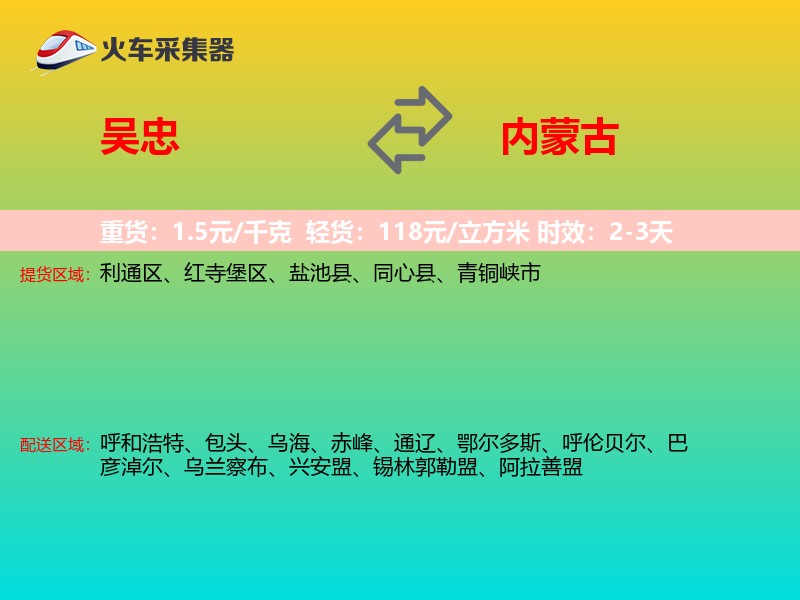 吴忠到内蒙古轿车托运