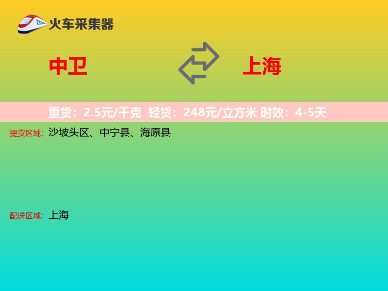 中卫到上海长途搬家