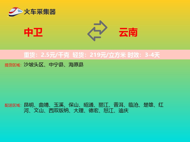 中卫到云南长途搬家