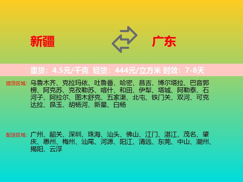 新疆到广东长途搬家