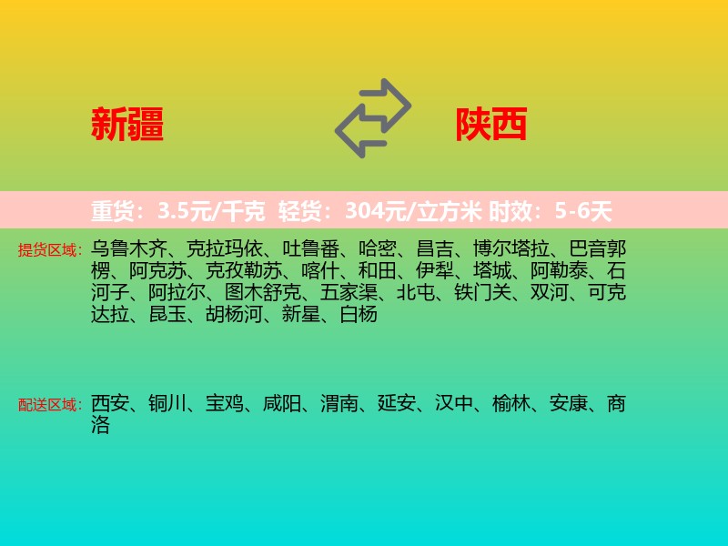 新疆到陕西长途搬家