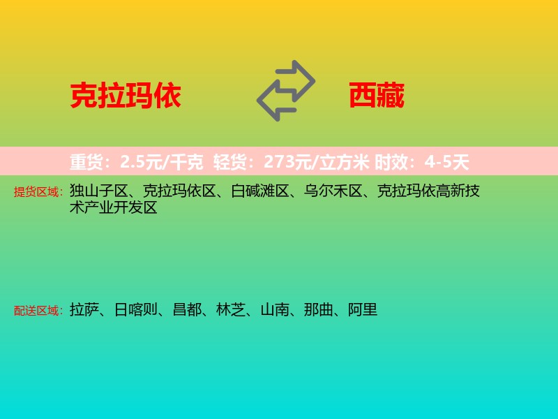 克拉玛依到西藏长途搬家