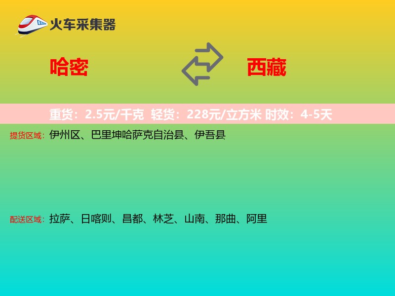 哈密到西藏长途搬家