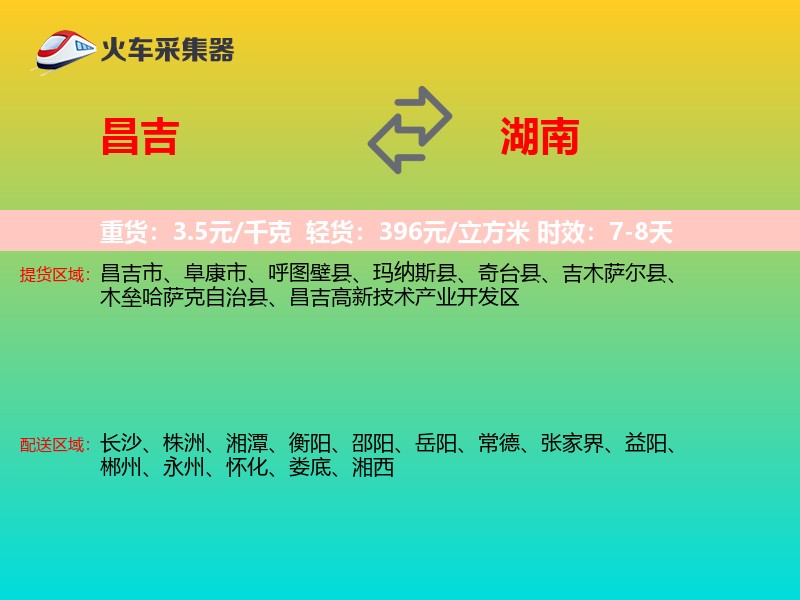 昌吉到湖南长途搬家