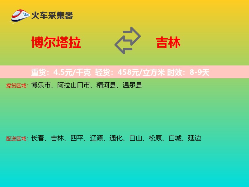 博尔塔拉到吉林轿车托运