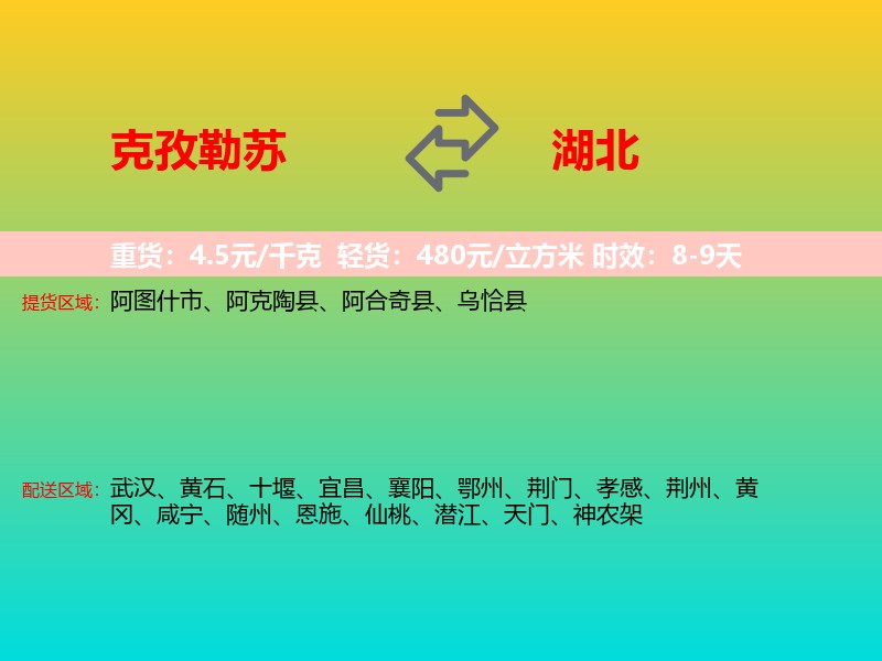 克孜勒苏到湖北长途搬家