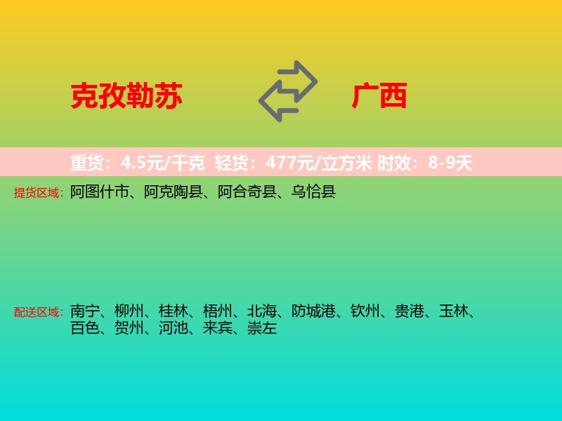 克孜勒苏到广西长途搬家