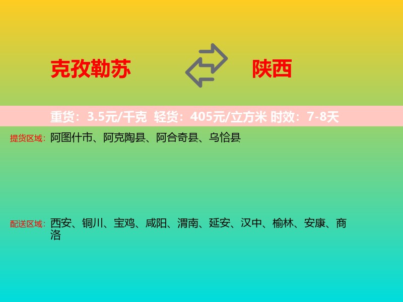 克孜勒苏到陕西长途搬家