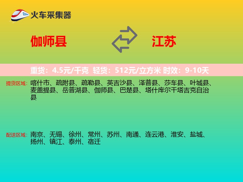 伽师县到江苏长途搬家