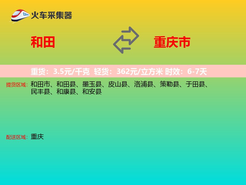 和田到重庆市轿车托运